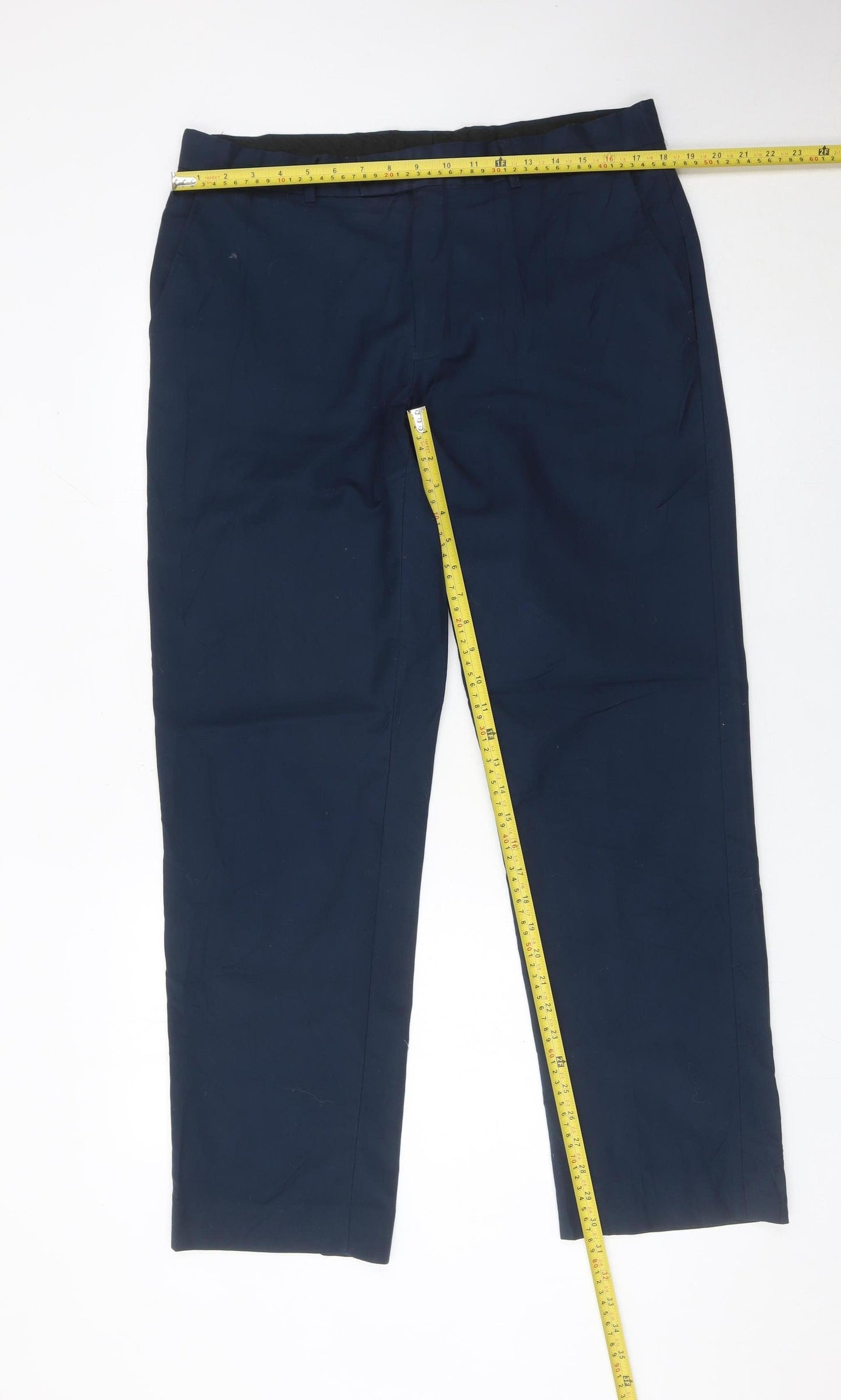 Tailor & Cutter Men’s Blue Regular Fit 36W 31L Dress Trousers