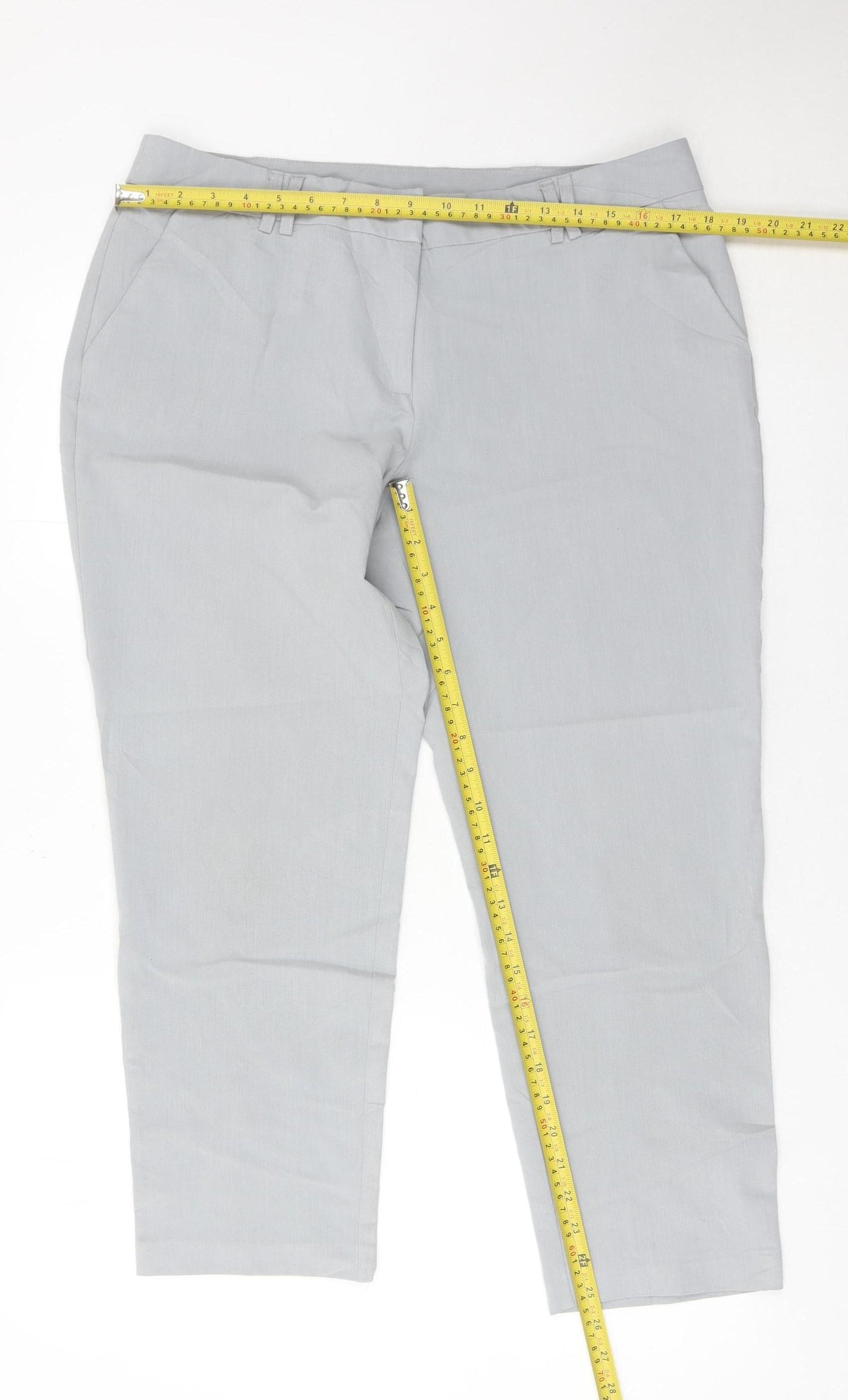 Dorothy Perkins Women’s Grey Size 14 Slim Leg Dress Pants