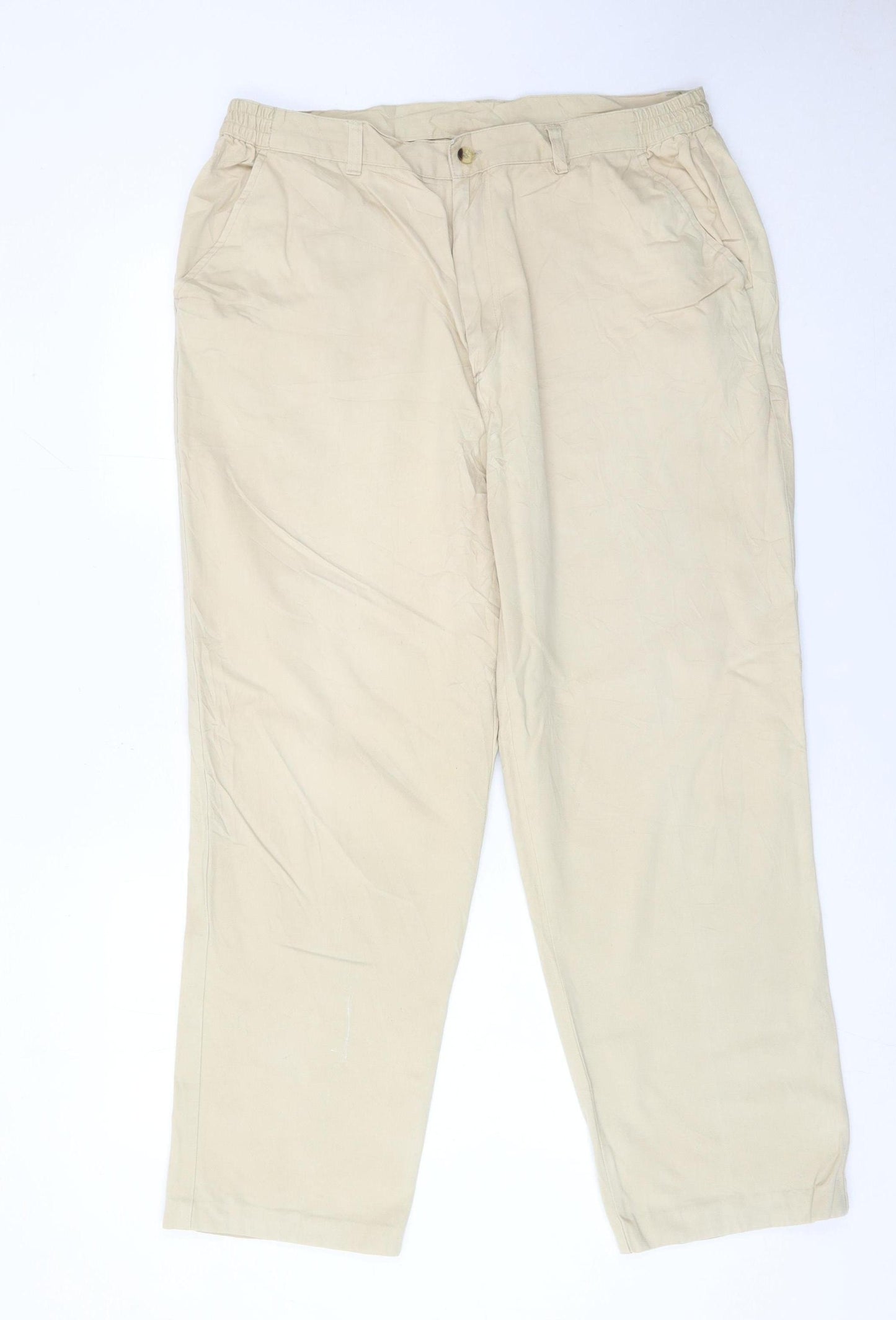 Chums Men's Beige Chino Trousers 36W 29L Cotton Straight Leg