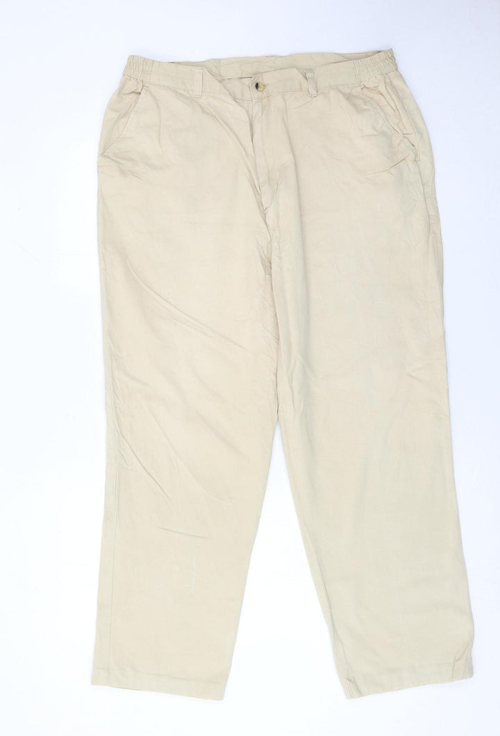 Chums Men's Beige Chino Trousers 36W 29L Cotton Straight Leg