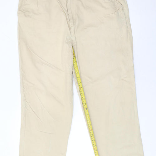 Chums Men's Beige Chino Trousers 36W 29L Cotton Straight Leg