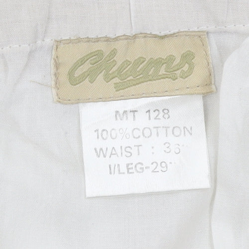 Chums Men's Beige Chino Trousers 36W 29L Cotton Straight Leg