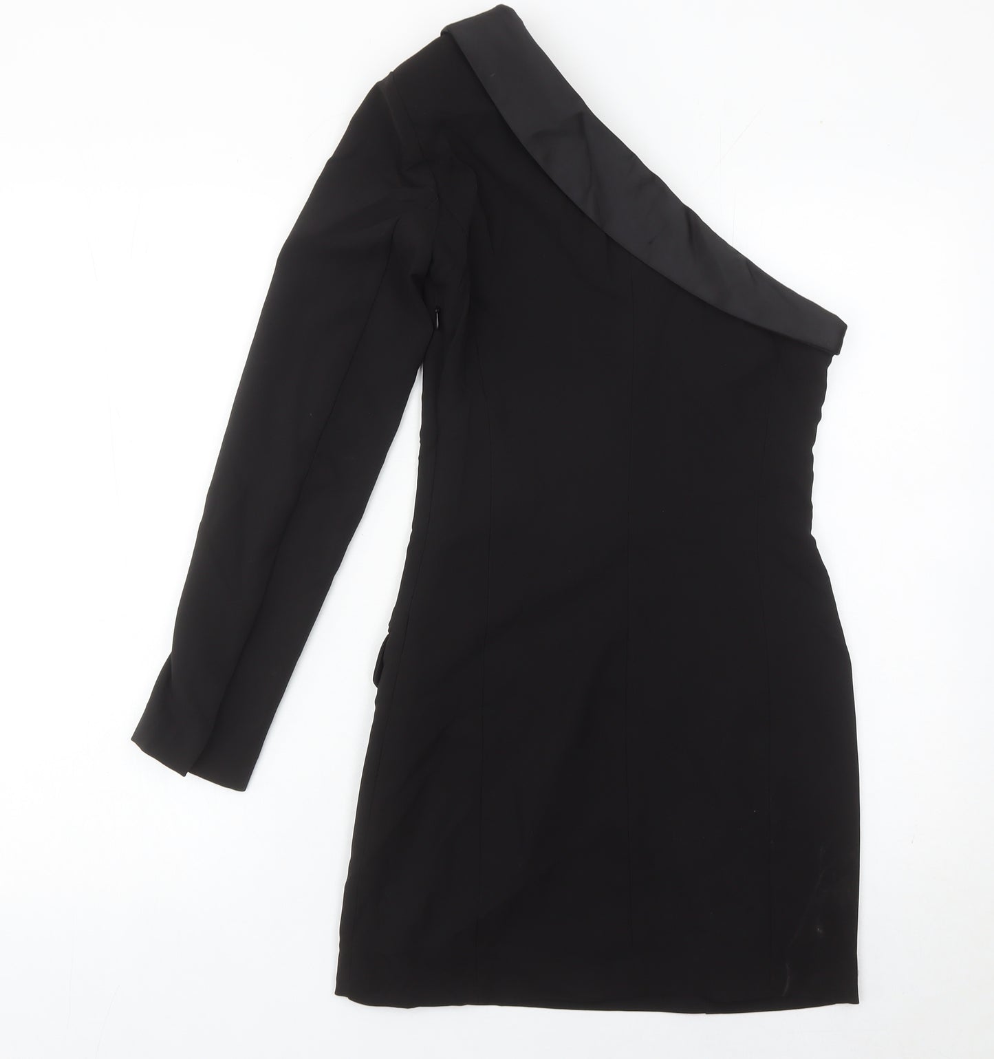 Zara Women’s Black One Shoulder Bodycon Dress Size 8 Party Cocktail