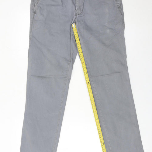 GAP Men’s Grey Slim Chino Trousers 30W x 32L Cotton Casual