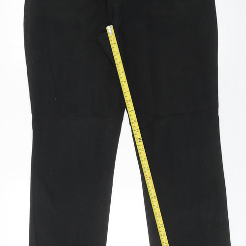 Merc London Men’s Black Chino Trousers Size 34 Straight Leg Cotton