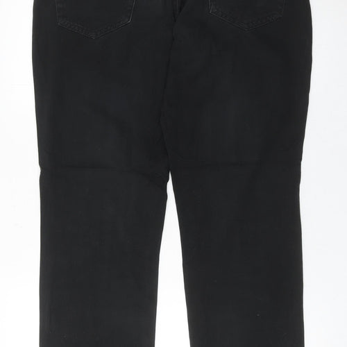 Merc London Men’s Black Chino Trousers Size 34 Straight Leg Cotton