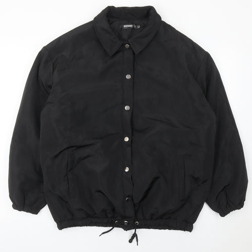 Missguided Women’s Black Size 10 Basic Jacket Lightweight Casual