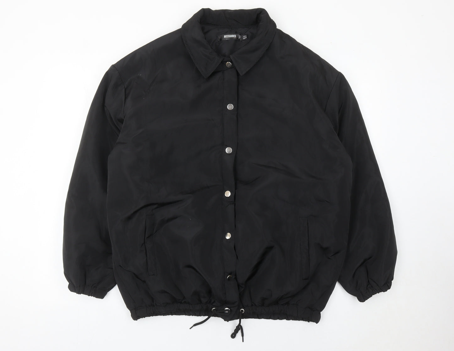 Missguided Women’s Black Size 10 Basic Jacket Lightweight Casual
