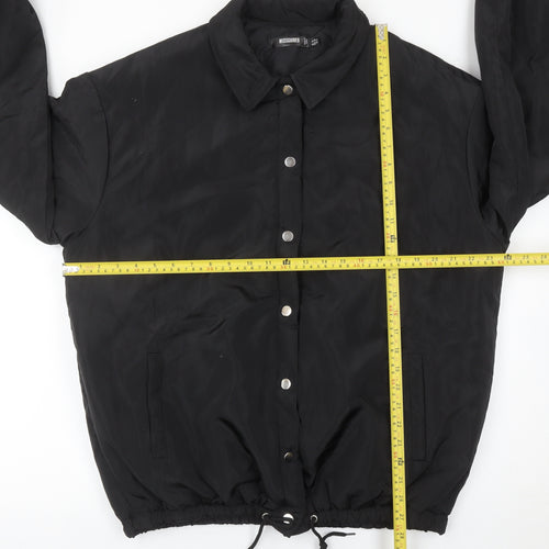Missguided Women’s Black Size 10 Basic Jacket Lightweight Casual