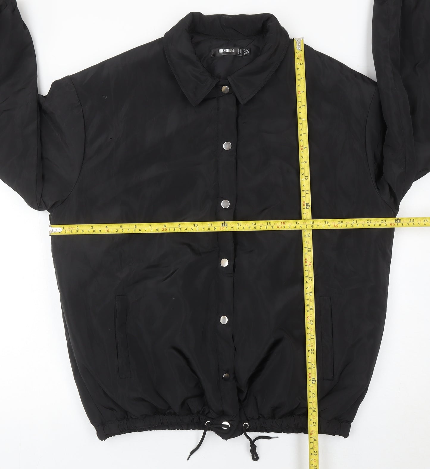 Missguided Women’s Black Size 10 Basic Jacket Lightweight Casual