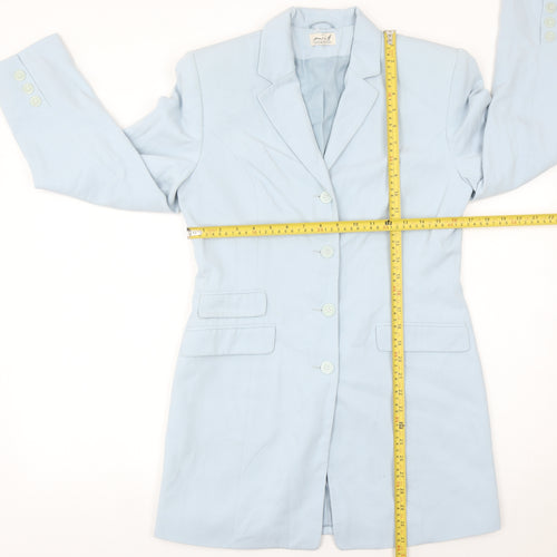 Miss H Update Women's Blue Size 8 Single-Breasted Blazer Jacket