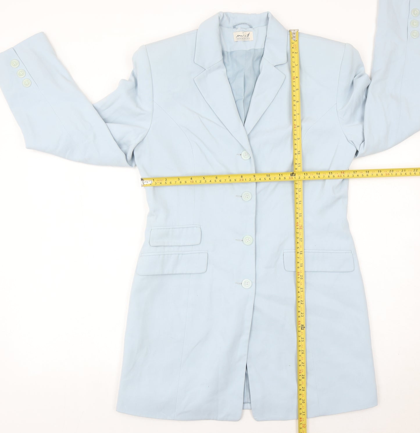 Miss H Update Women's Blue Size 8 Single-Breasted Blazer Jacket