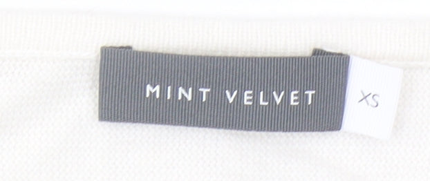 Mint Velvet Women’s XS Black White Star Jumper Pullover Knit