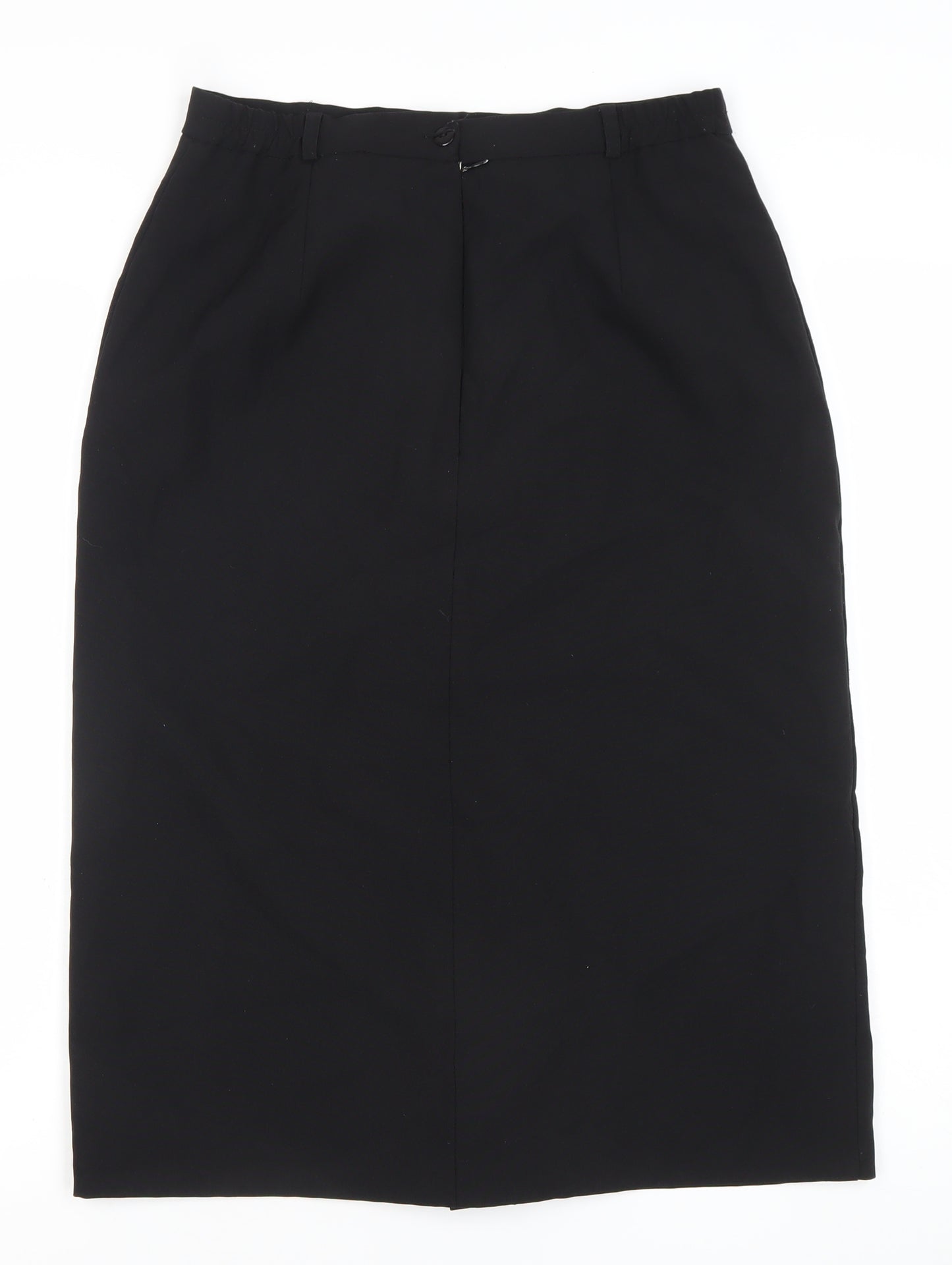 Canda Womens Black Size 14 Midi Pencil Skirt Lined Smart