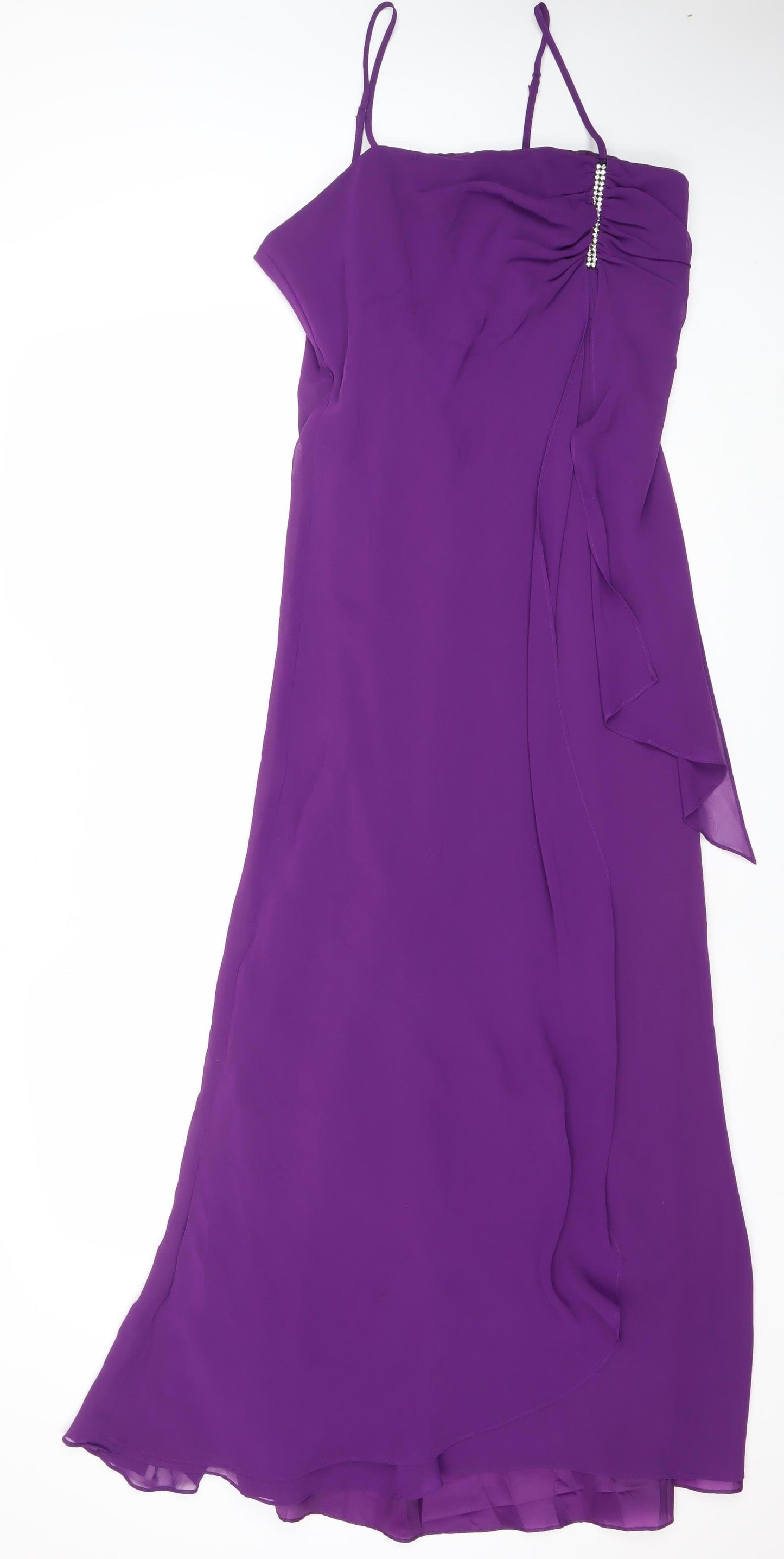 Roman Originals Women’s Purple Size 14 Midi Slip Dress