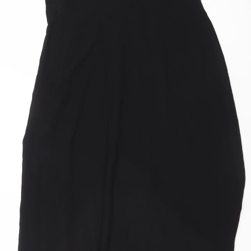 H&M Divided Women’s Black Hi-Low Shift Dress Size 10 Sleeveless