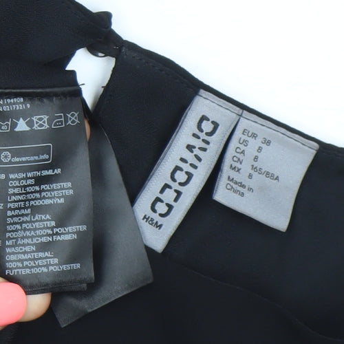 H&M Divided Women’s Black Hi-Low Shift Dress Size 10 Sleeveless