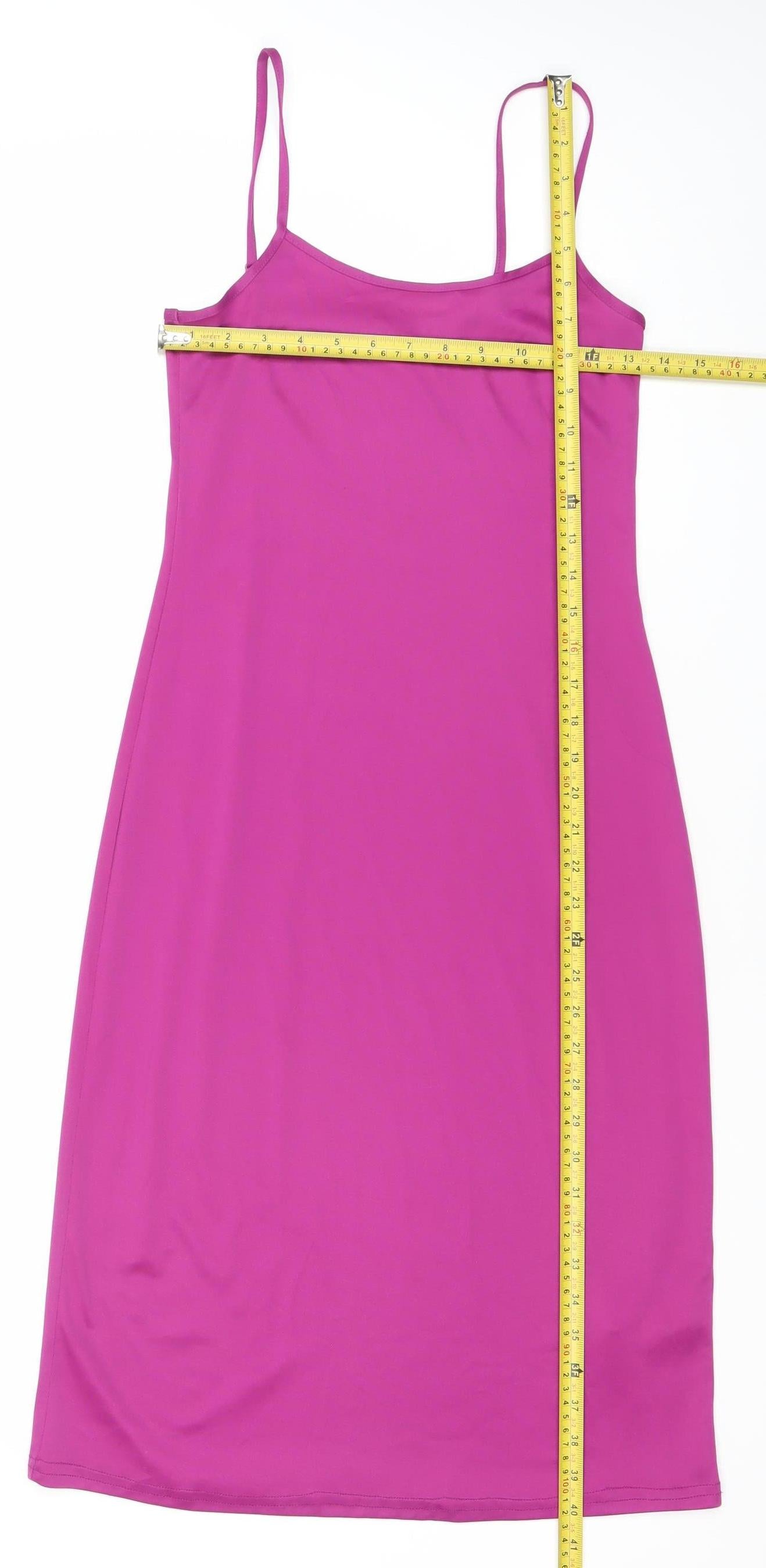 ASOS Women’s Pink Size 8 Slip Dress Scoop Neck Sleeveless