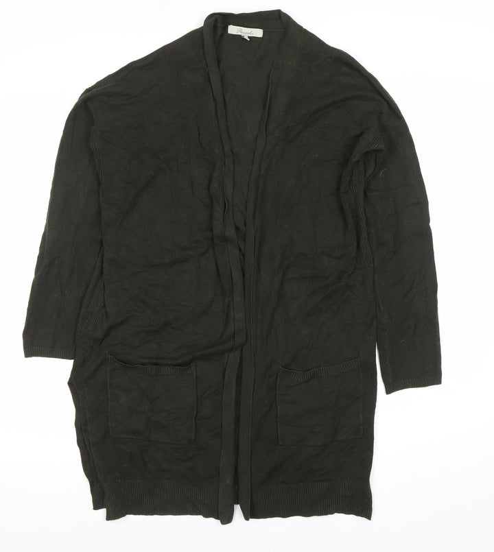 Pascale Women’s Black Cardigan Size 12 Long Sleeve Knit Pockets