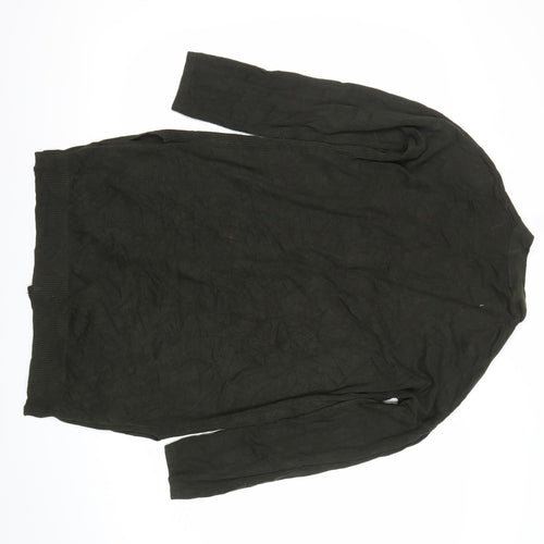 Pascale Women’s Black Cardigan Size 12 Long Sleeve Knit Pockets