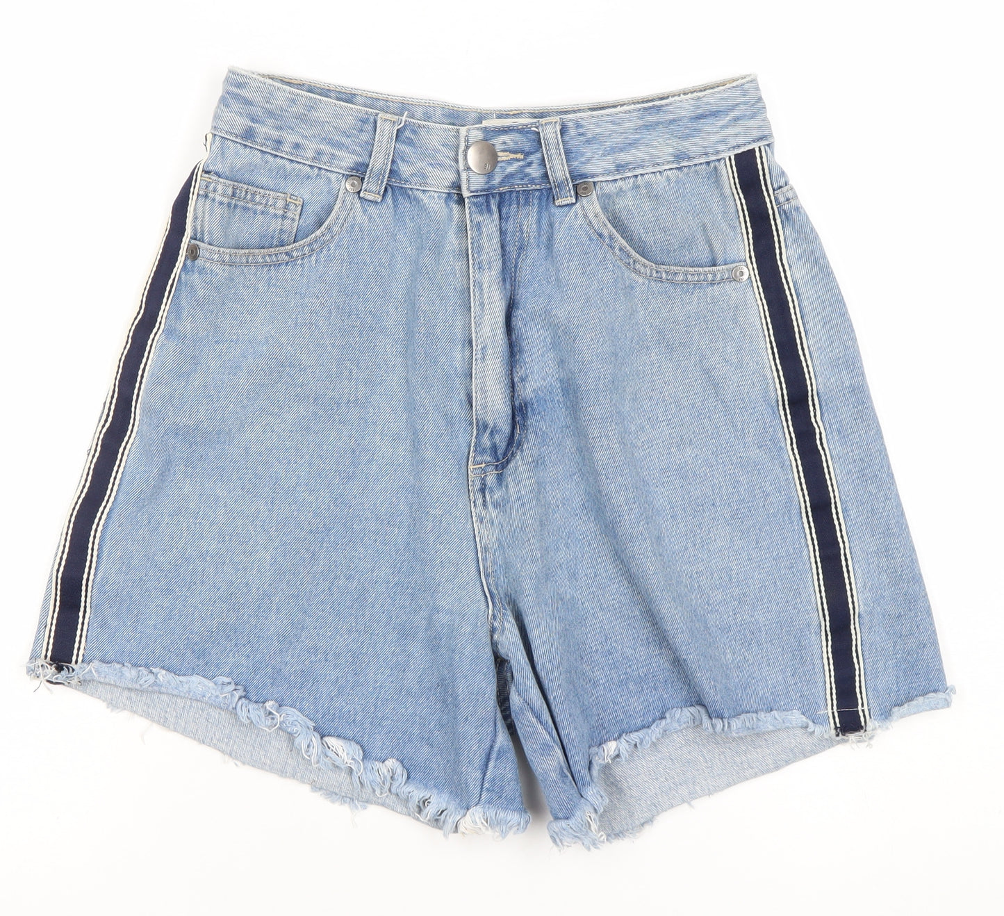 Cotton On Womens Blue High Rise Denim Cut-Off Shorts Size 10