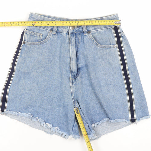 Cotton On Womens Blue High Rise Denim Cut-Off Shorts Size 10