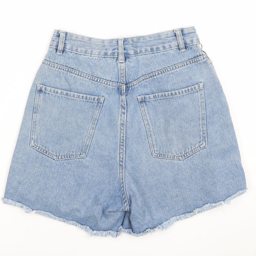 Cotton On Womens Blue High Rise Denim Cut-Off Shorts Size 10