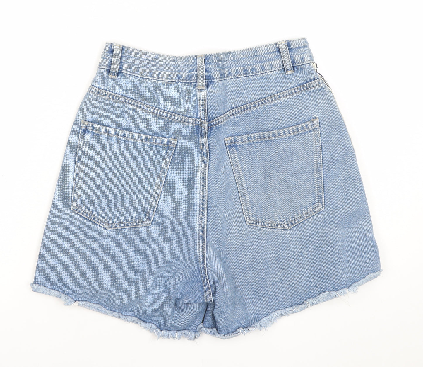 Cotton On Womens Blue High Rise Denim Cut-Off Shorts Size 10