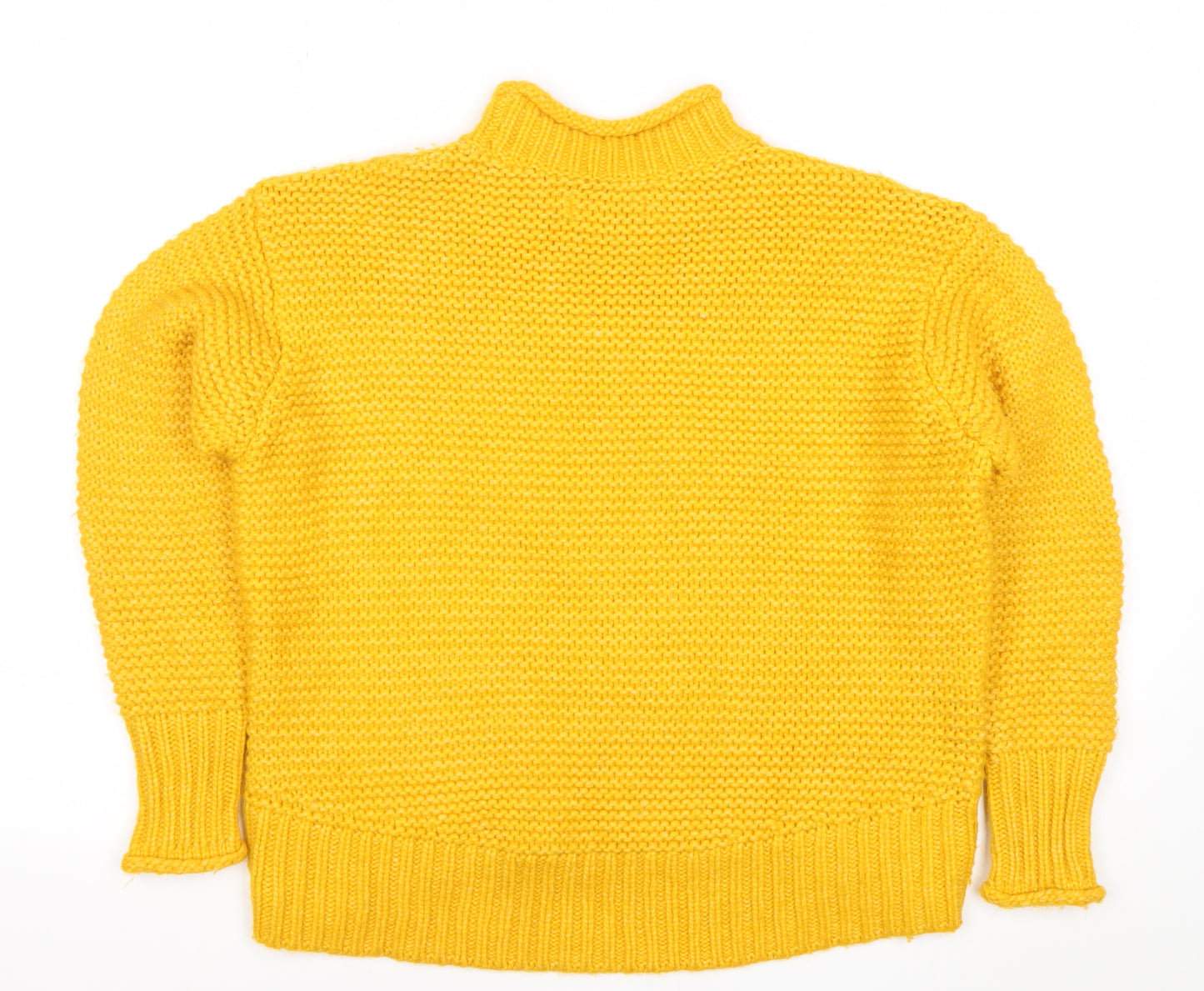 Lou & Grey Women’s Yellow Chunky Knit Mock Neck Jumper XS