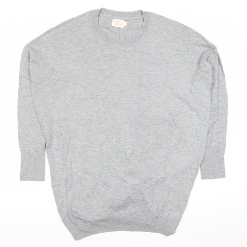 Cape Daisy Womens Grey M Cardigan Jumper Crew Neck Knit