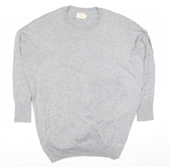 Cape Daisy Womens Grey M Cardigan Jumper Crew Neck Knit