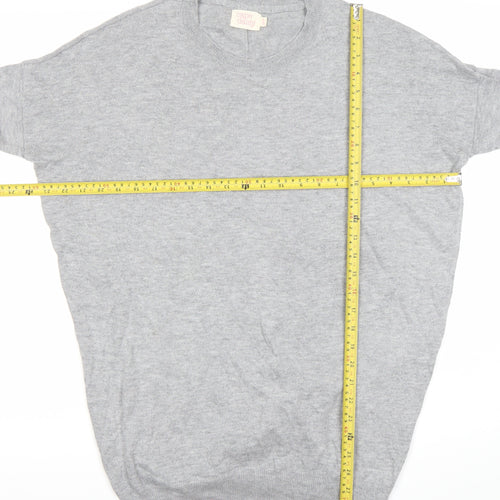 Cape Daisy Womens Grey M Cardigan Jumper Crew Neck Knit