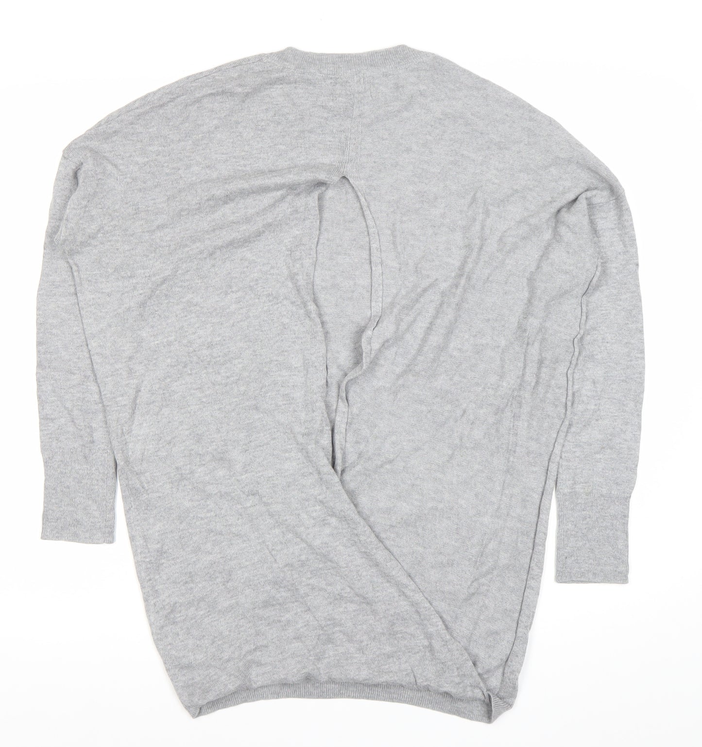 Cape Daisy Womens Grey M Cardigan Jumper Crew Neck Knit