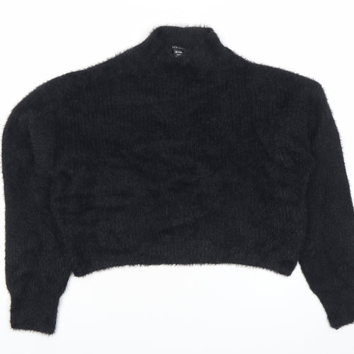 915 Generation Girls Black Mock Neck Pullover Jumper 14-15 Years
