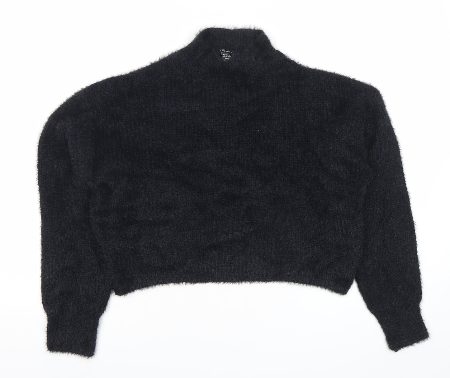 915 Generation Girls Black Mock Neck Pullover Jumper 14-15 Years