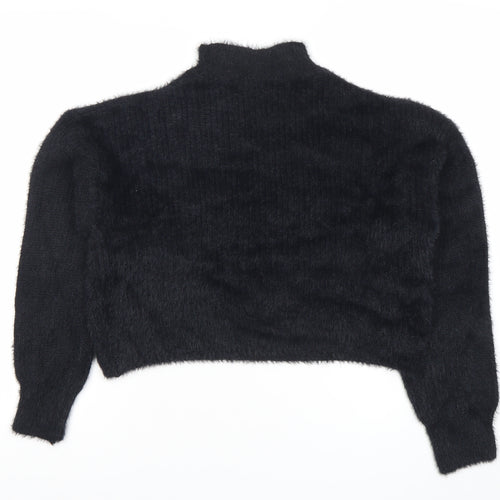 915 Generation Girls Black Mock Neck Pullover Jumper 14-15 Years