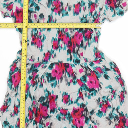 Topshop Women’s Multicoloured Floral Bodycon Dress Size 10