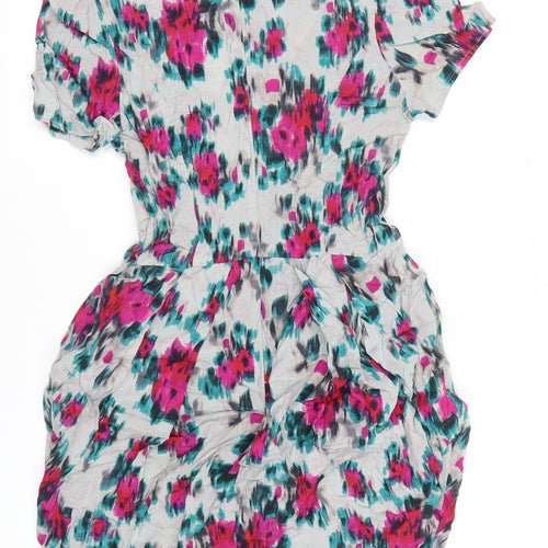 Topshop Women’s Multicoloured Floral Bodycon Dress Size 10