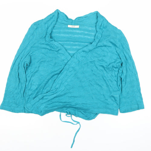 Marks and Spencer Women’s Blue Wrap Cardigan UK 12 Viscose Blend