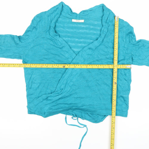 Marks and Spencer Women’s Blue Wrap Cardigan UK 12 Viscose Blend