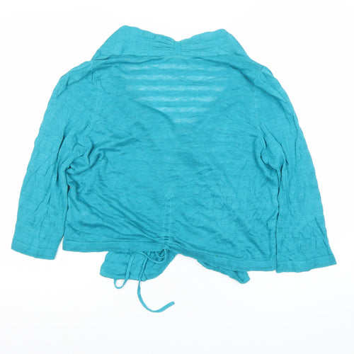 Marks and Spencer Women’s Blue Wrap Cardigan UK 12 Viscose Blend