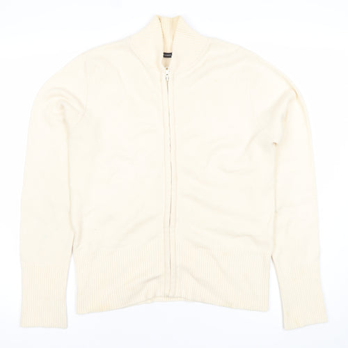 St. Bernard Women's Ivory Full Zip Mock Neck Jumper Small