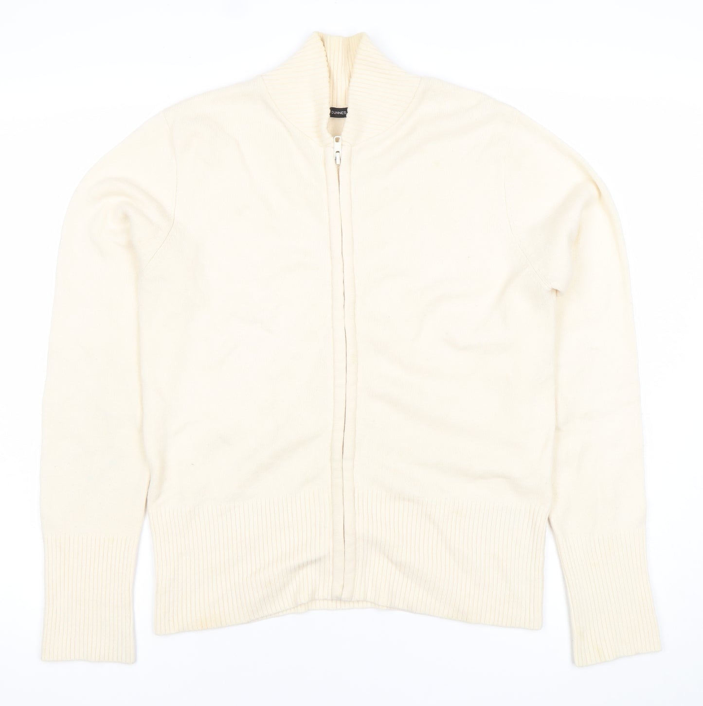 St. Bernard Women's Ivory Full Zip Mock Neck Jumper Small