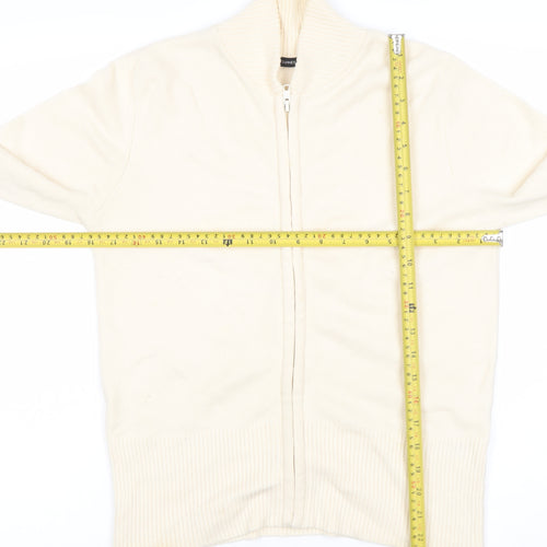 St. Bernard Women's Ivory Full Zip Mock Neck Jumper Small