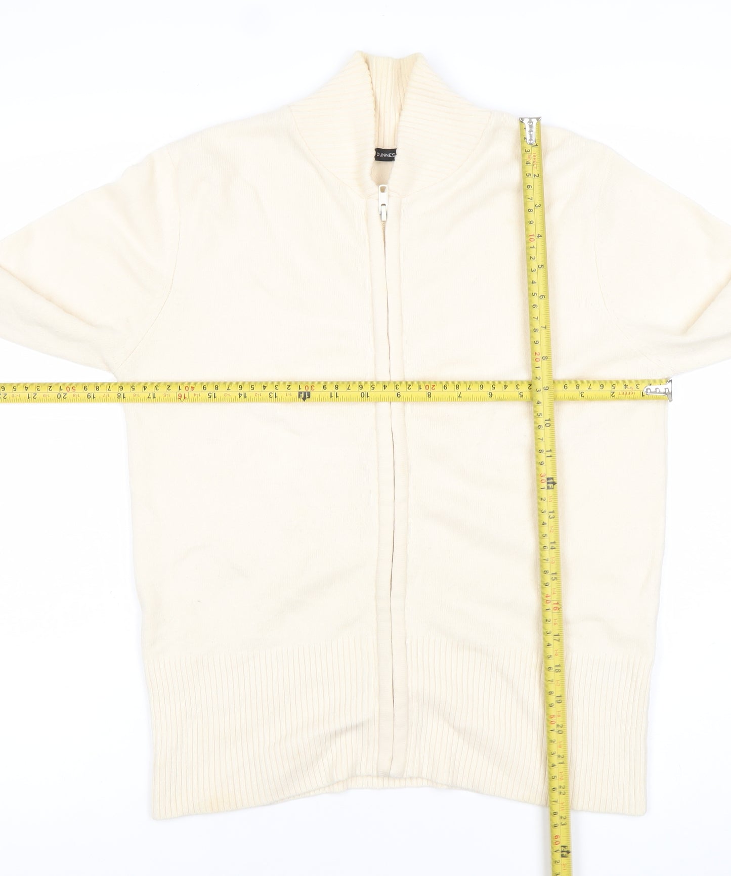 St. Bernard Women's Ivory Full Zip Mock Neck Jumper Small