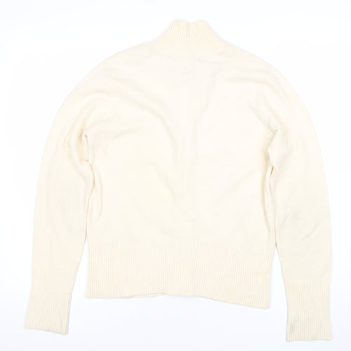 St. Bernard Women's Ivory Full Zip Mock Neck Jumper Small