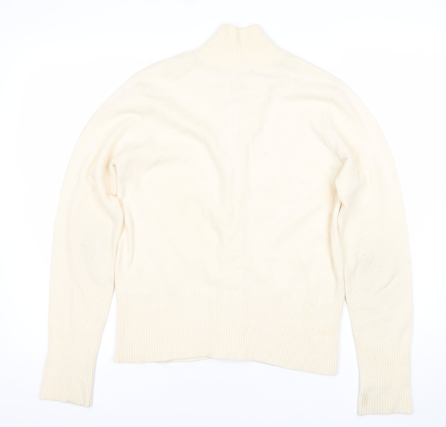 St. Bernard Women's Ivory Full Zip Mock Neck Jumper Small