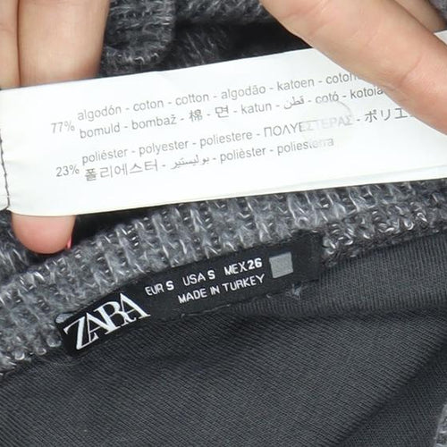 Zara Women’s Grey Knit Crew Neck Pullover Jumper Size 8
