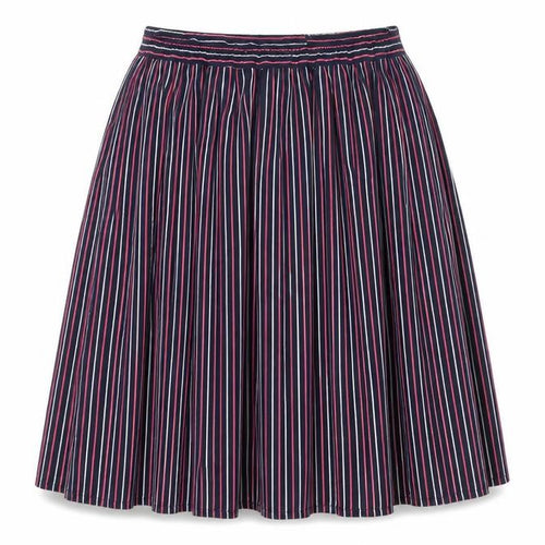 Precis Women’s Multicoloured L Striped Pleated Knee Skirt