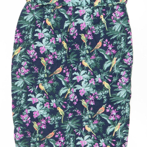 Oasis Women’s Multicoloured Floral Tropical Skirt Size 12